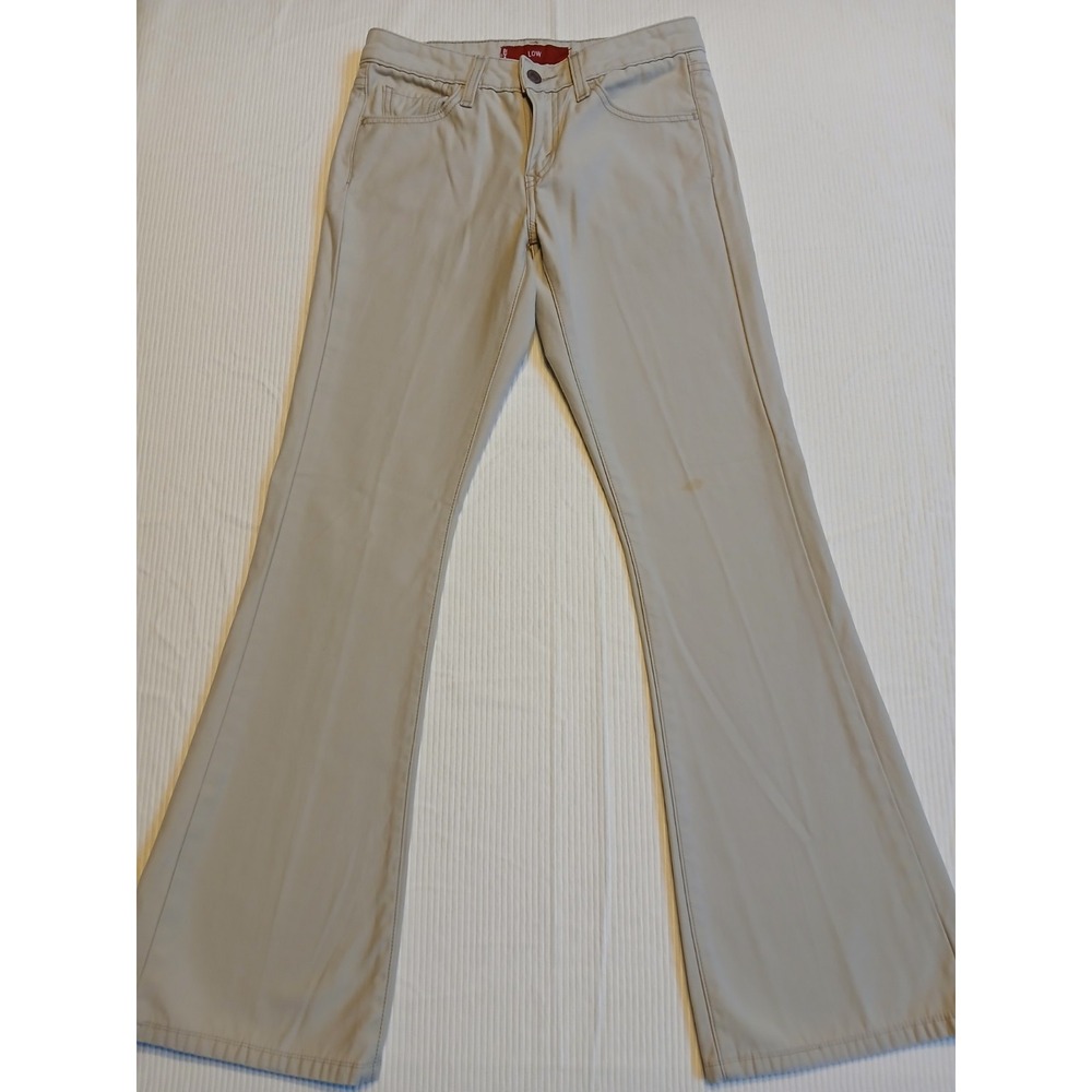 Levis 519 Low Flare Khaki Pants Tan Cotton Y2K 5JR M 11519-3830